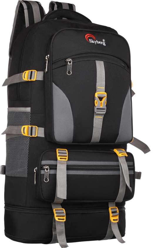 Skyberg 60L Waterproof Trekking Rucksack (Unisex, Black)